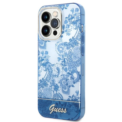 Guess GUHCP14XHGPLHB iPhone 14 Pro Max 6.7&quot; blue/blue hardcase Porcelain Collection_1