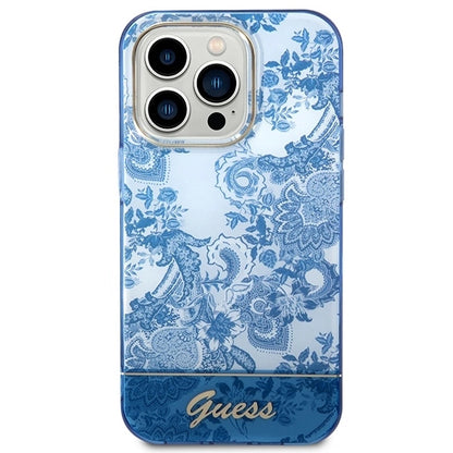 Guess GUHCP14XHGPLHB iPhone 14 Pro Max 6.7&quot; blue/blue hardcase Porcelain Collection_2