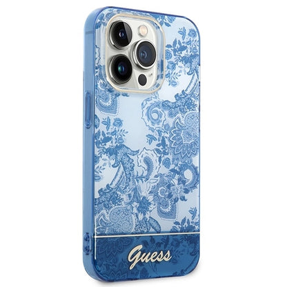 Guess GUHCP14XHGPLHB iPhone 14 Pro Max 6.7&quot; blue/blue hardcase Porcelain Collection_3