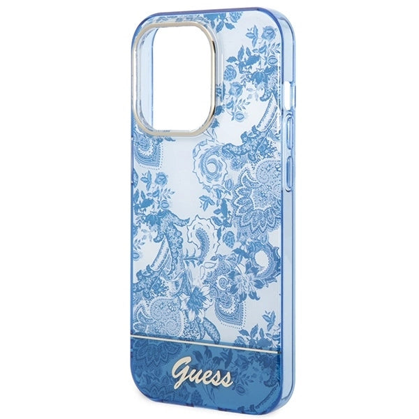 Guess GUHCP14XHGPLHB iPhone 14 Pro Max 6.7&quot; blue/blue hardcase Porcelain Collection_5