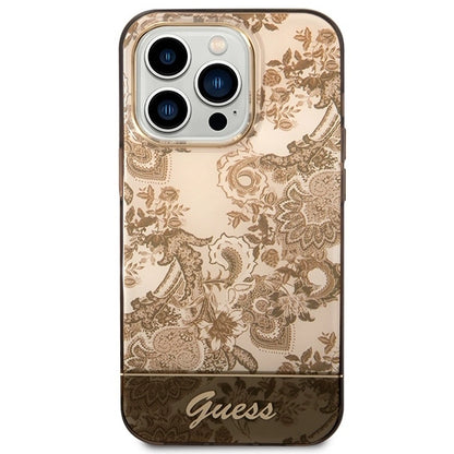 Guess GUHCP14XHGPLHC iPhone 14 Pro Max 6.7" ocher hardcase Porcelain Collection_2