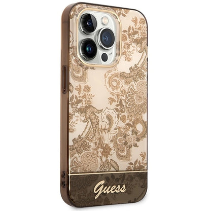 Guess GUHCP14XHGPLHC iPhone 14 Pro Max 6.7" ocher hardcase Porcelain Collection_3