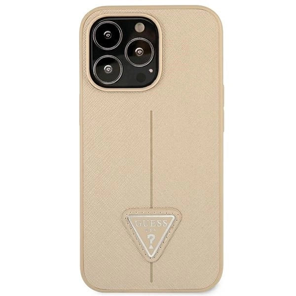 Guess GUHCP14XPSATLE iPhone 14 Pro Max 6,7 &quot;beige / beige hardcase SaffianoTriangle Logo_2