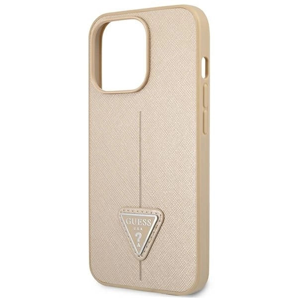 Guess GUHCP14XPSATLE iPhone 14 Pro Max 6,7 &quot;beige / beige hardcase SaffianoTriangle Logo_5