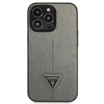 Guess GUHCP14XPSATLG iPhone 14 Pro Max 6.7 &quot;silver / silver hardcase SaffianoTriangle Logo_2