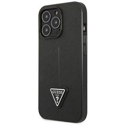 Guess GUHCP14XPSATLK iPhone 14 Pro Max 6,7 "black / black hardcase SaffianoTriangle Logo_1