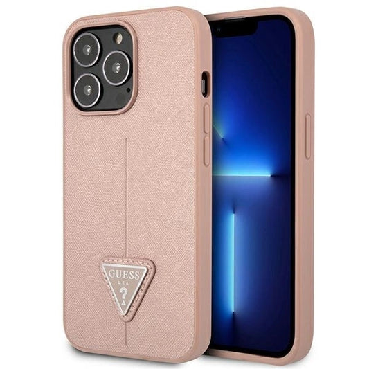 Guess GUHCP14XPSATLP iPhone 14 Pro Max 6,7 "pink / pink hardcase SaffianoTriangle Logo_0