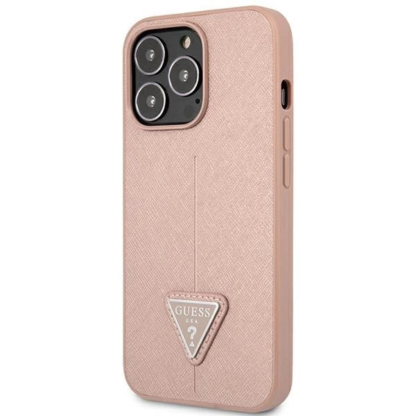 Guess GUHCP14XPSATLP iPhone 14 Pro Max 6,7 "pink / pink hardcase SaffianoTriangle Logo_1