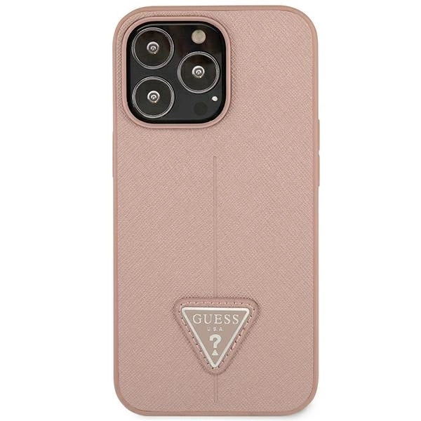 Guess GUHCP14XPSATLP iPhone 14 Pro Max 6,7 "pink / pink hardcase SaffianoTriangle Logo_2