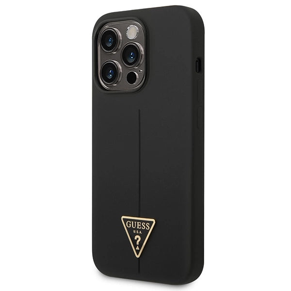 Guess GUHCP14XSLTGK iPhone 14 Pro Max 6.7" black/black hardcase Silicone Triangle_1