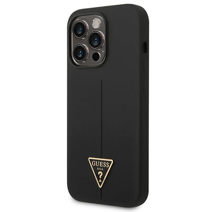 Guess GUHCP14XSLTGK iPhone 14 Pro Max 6.7" black/black hardcase Silicone Triangle_1