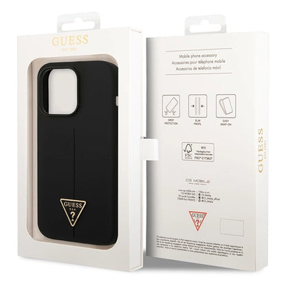Guess GUHCP14XSLTGK iPhone 14 Pro Max 6.7" black/black hardcase Silicone Triangle_7
