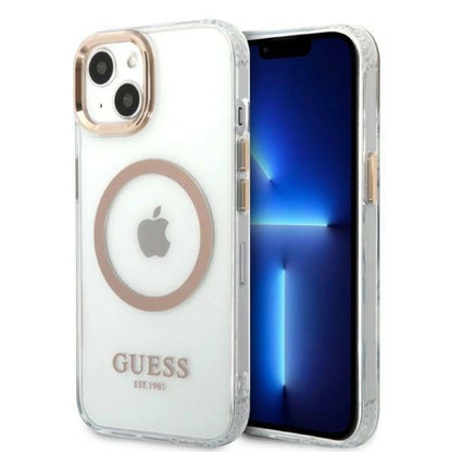 Guess GUHMP13MHTRMD iPhone 13 6.1 &quot;gold / gold hard case Metal Outline Magsafe_0
