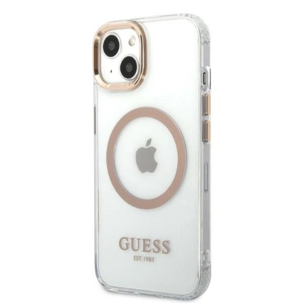 Guess GUHMP13MHTRMD iPhone 13 6.1 &quot;gold / gold hard case Metal Outline Magsafe_1