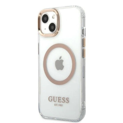 Guess GUHMP13MHTRMD iPhone 13 6.1 &quot;gold / gold hard case Metal Outline Magsafe_1