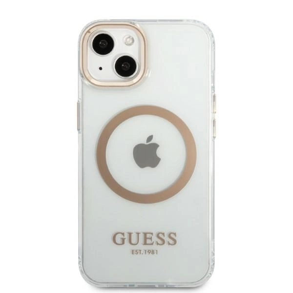 Guess GUHMP13MHTRMD iPhone 13 6.1 &quot;gold / gold hard case Metal Outline Magsafe_2