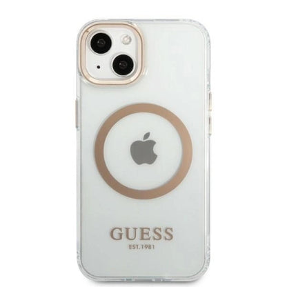 Guess GUHMP13MHTRMD iPhone 13 6.1 &quot;gold / gold hard case Metal Outline Magsafe_2