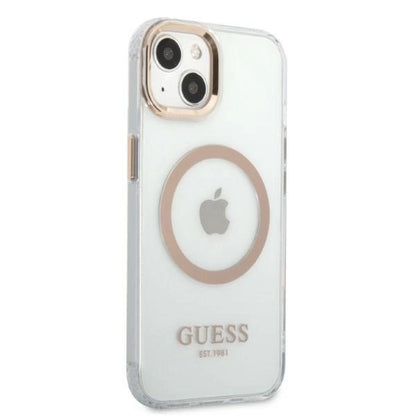 Guess GUHMP13MHTRMD iPhone 13 6.1 &quot;gold / gold hard case Metal Outline Magsafe_3