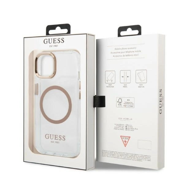 Guess GUHMP13MHTRMD iPhone 13 6.1 &quot;gold / gold hard case Metal Outline Magsafe_7