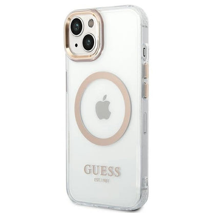 Guess GUHMP14MHTRMD iPhone 14 Plus 6.7 "gold / gold hard case Metal Outline Magsafe_1
