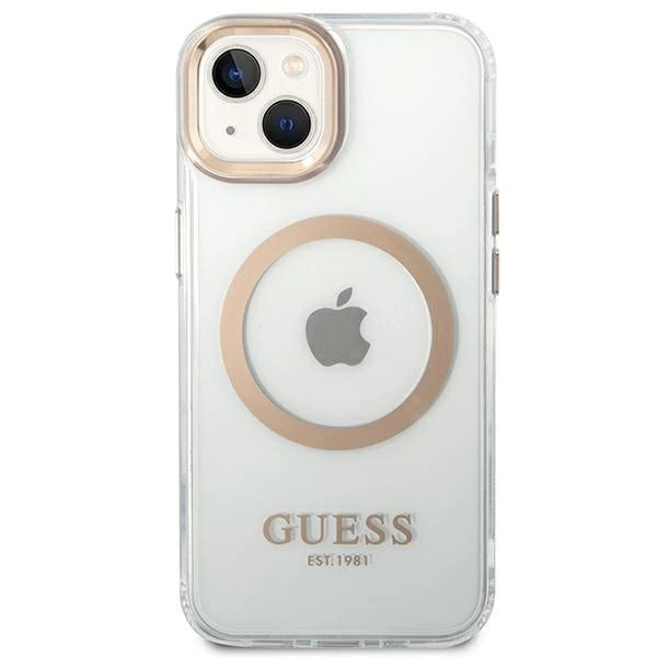 Guess GUHMP14MHTRMD iPhone 14 Plus 6.7 "gold / gold hard case Metal Outline Magsafe_2
