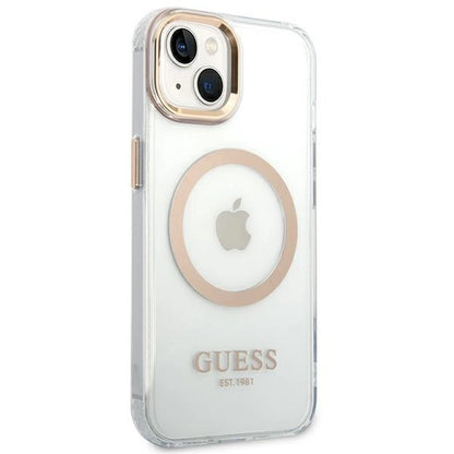 Guess GUHMP14MHTRMD iPhone 14 Plus 6.7 "gold / gold hard case Metal Outline Magsafe_3