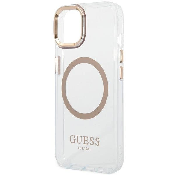 Guess GUHMP14MHTRMD iPhone 14 Plus 6.7 "gold / gold hard case Metal Outline Magsafe_5