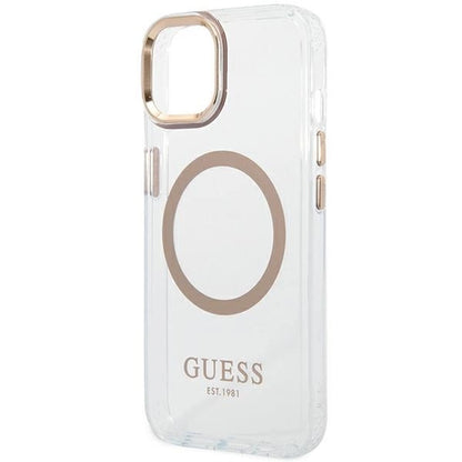 Guess GUHMP14MHTRMD iPhone 14 Plus 6.7 "gold / gold hard case Metal Outline Magsafe_5