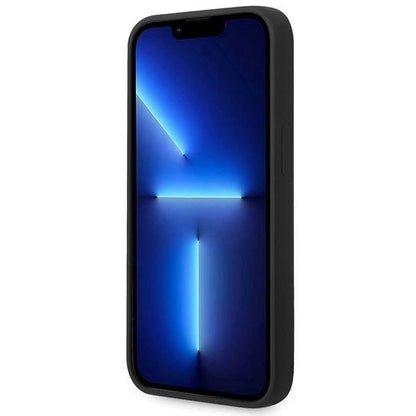 Guess GUHMP14MSBPLK iPhone 14 Plus 6.7" black/black hard case Silicone Logo Plate MagSafe_4