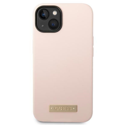 Guess GUHMP14MSBPLP iPhone 14 Plus 6.7 "pink / pink hard case Silicone Logo Plate MagSafe_2
