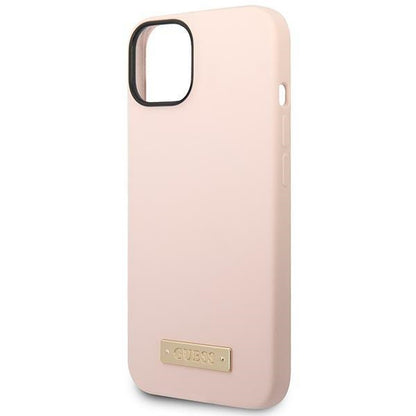 Guess GUHMP14MSBPLP iPhone 14 Plus 6.7 "pink / pink hard case Silicone Logo Plate MagSafe_5