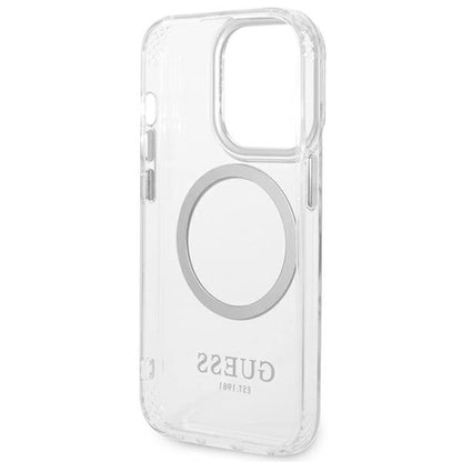 Guess GUHMP14XHTRMS iPhone 14 Pro Max 6.7&quot; silver/silver hard case Metal Outline Magsafe_6
