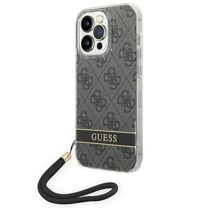 Guess GUOHCP14LH4STK iPhone 14 Pro 6.1 &quot;black / black hardcase 4G Print Strap_0