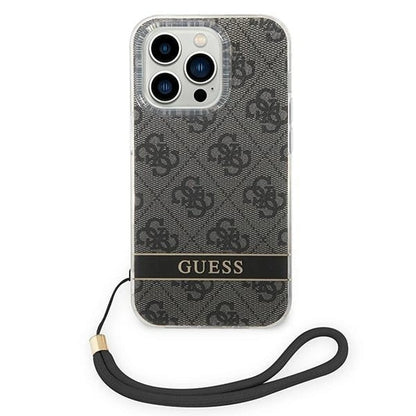 Guess GUOHCP14LH4STK iPhone 14 Pro 6.1 &quot;black / black hardcase 4G Print Strap_1