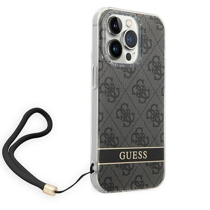 Guess GUOHCP14LH4STK iPhone 14 Pro 6.1 &quot;black / black hardcase 4G Print Strap_2