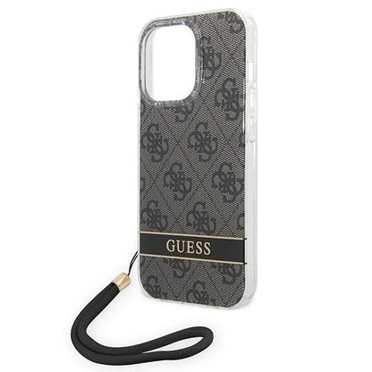 Guess GUOHCP14LH4STK iPhone 14 Pro 6.1 &quot;black / black hardcase 4G Print Strap_4