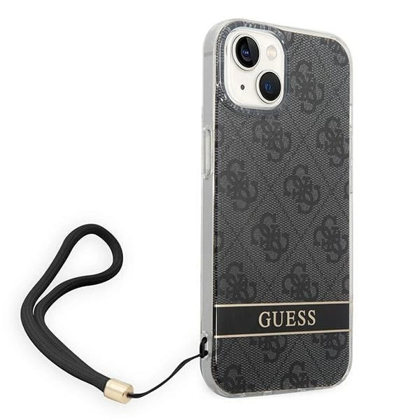 Guess GUOHCP14MH4STK iPhone 14 Plus 6.7 "black / black hardcase 4G Print Strap_1