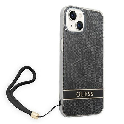 Guess GUOHCP14MH4STK iPhone 14 Plus 6.7 "black / black hardcase 4G Print Strap_1