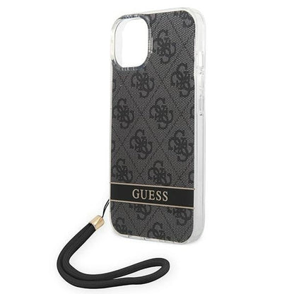 Guess GUOHCP14MH4STK iPhone 14 Plus 6.7 "black / black hardcase 4G Print Strap_3
