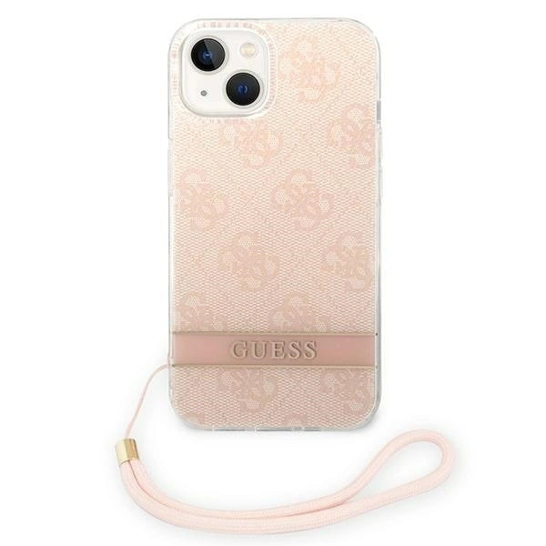 Guess GUOHCP14MH4STP iPhone 14 Plus 6.7 "pink / pink hardcase 4G Print Strap_1