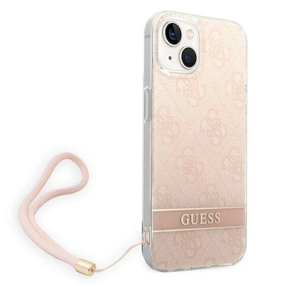 Guess GUOHCP14MH4STP iPhone 14 Plus 6.7 "pink / pink hardcase 4G Print Strap_2