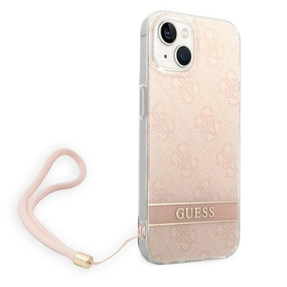 Guess GUOHCP14MH4STP iPhone 14 Plus 6.7 "pink / pink hardcase 4G Print Strap_2