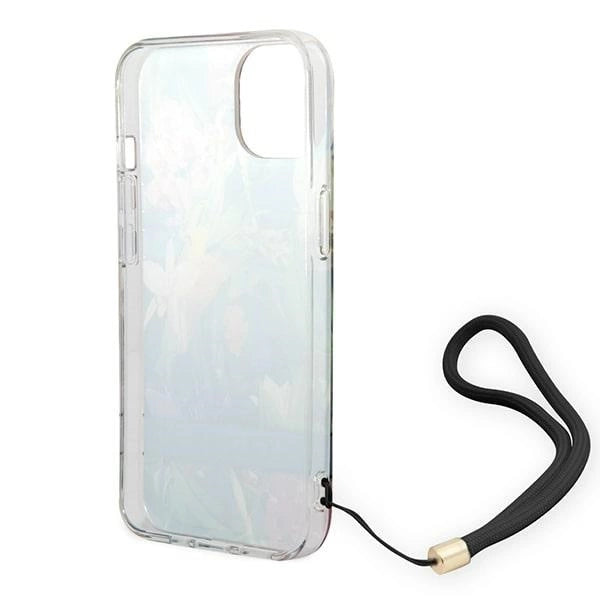 Guess GUOHCP14MHFLSB iPhone 14 Plus 6.7 "blue / blue hardcase Flower Strap_5