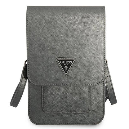 Guess Handbag GUWBSATMGR gray / gray Saffiano Triangle_1