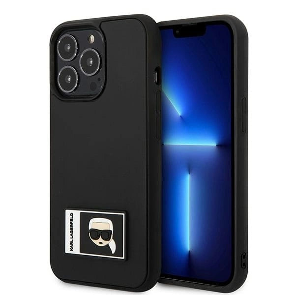 Karl Lagerfeld KLHCP13L3DKPK iPhone 13 Pro / 13 6,1" czarny/black hardcase Ikonik Patch_0