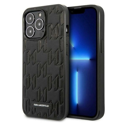 Karl Lagerfeld KLHCP13LMNMP1K iPhone 13 Pro / 13 6.1 "hardcase black / black Monogram Plaque_0