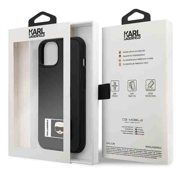 Karl Lagerfeld KLHCP13M3DKPK iPhone 13 6,1" czarny/black hardcase Ikonik Patch_7