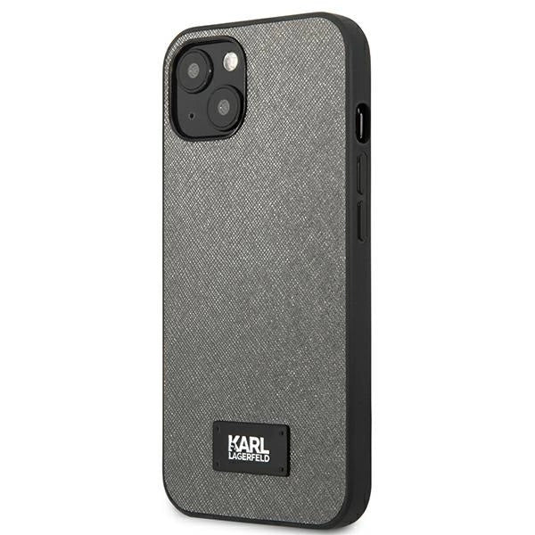 Karl Lagerfeld KLHCP13SSFMP2DG iPhone 13 mini 5,4 "hardcase silver / silver Saffiano Plaque_1