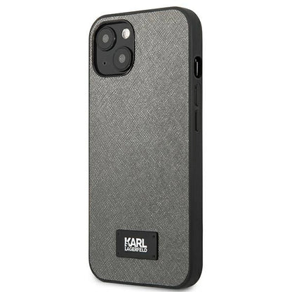 Karl Lagerfeld KLHCP13SSFMP2DG iPhone 13 mini 5,4 "hardcase silver / silver Saffiano Plaque_1