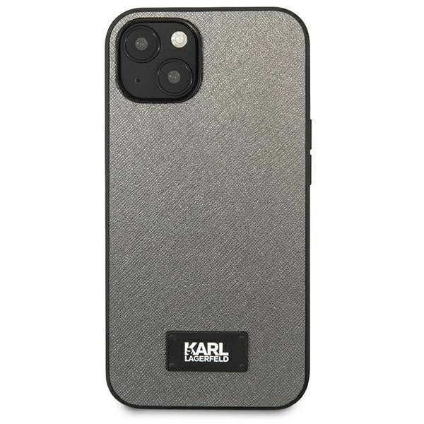 Karl Lagerfeld KLHCP13SSFMP2DG iPhone 13 mini 5,4 "hardcase silver / silver Saffiano Plaque_2